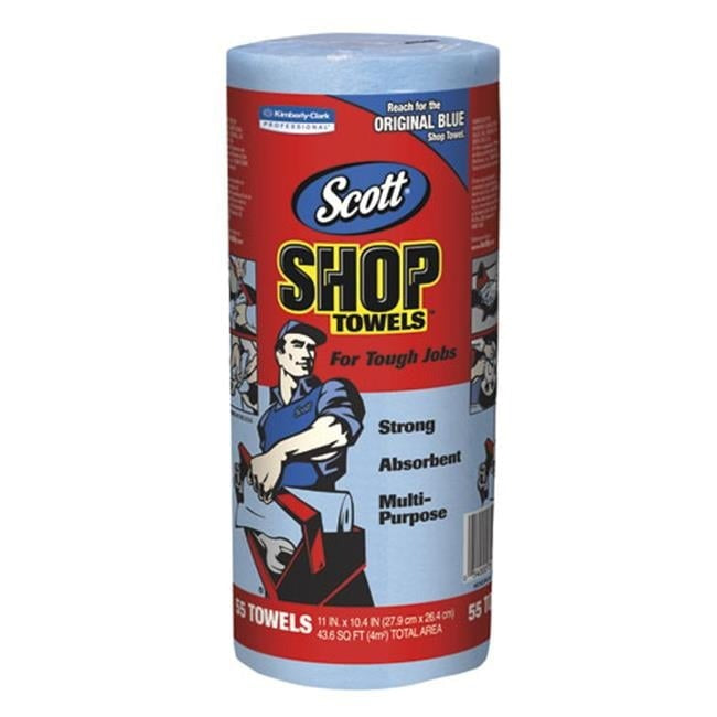 KIMBERLY-CLARK Kimberly-Clark KCC75130 Scott Original Shop Towels 11 x 9.4 in 55 Sheets per Roll 30 Rolls