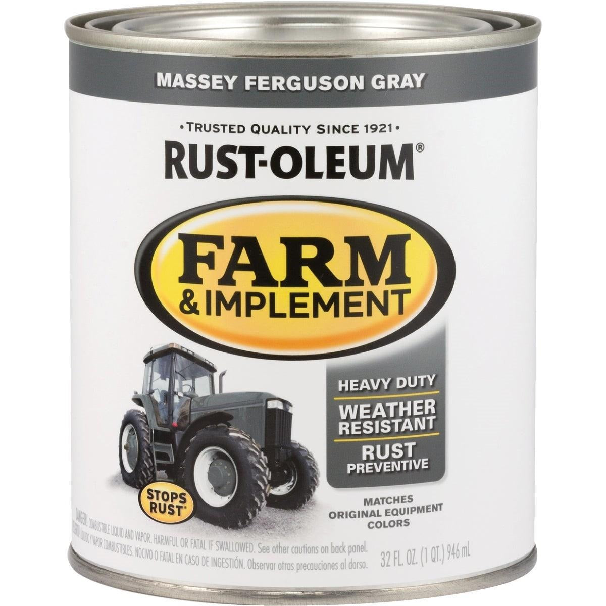 RUST-OLEUM RUST-OLEUM 280157 Massey Ferguson Gray Gloss Farm and Implement Enamel 1 Quart