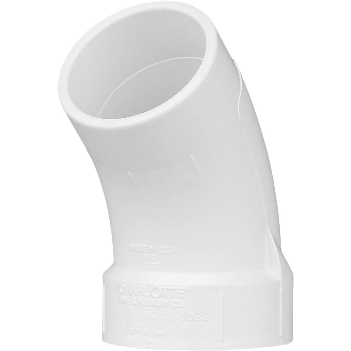 CHARLOTTE PIPE Charlotte Pipe PVC 00323 1000HA schedule 40 DWV 45-degree street elbow (2 in / 45-degree)