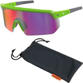ERGODYNE Ergodyne 55015 Half Frame Safety Glasses Purple Mirror