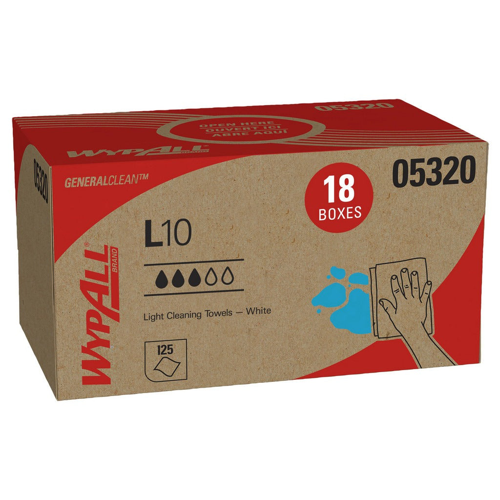 KIMBERLY-CLARK Wypall 05320 Dry Industrial Shop Towels 125 Sheets