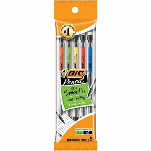 BIC Bic BICMPP51 Mechanical Pencil 0.7mm No 2 Lead 5 Pack
