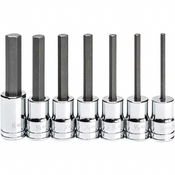 GEARWRENCH Gearwrench 82529 Hex Bit Socket Set 3/8 in Drive 7 Pc