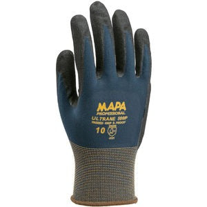 MAPA PROFESSIONAL Mapa Professional 34500040 Lt wt 10.5 inches Grip 'n Proof Palm Coated Nitrile (1 Pair) 34500040