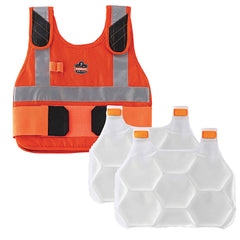 Ergodyne 12221 Chill-Its 6215 Premium FR Phase Change Cooling Vest Large/X-Large Orange