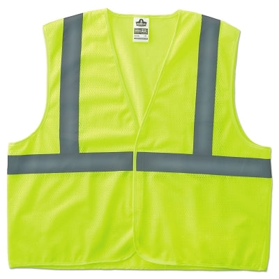 Ergodyne 20977 GloWear 8205HL Class 2 Super Econo Vest Hook/Loop Closure 2XL/3XL Lime