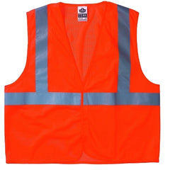 Ergodyne 21015 GloWear 8210HL Class 2 Economy Vests w/Pocket Hook/Loop Closure L/XL Orange