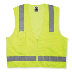 Ergodyne 24023 GloWear 8249Z Class 2 Economy Surveyors Vest, S/M, Lime