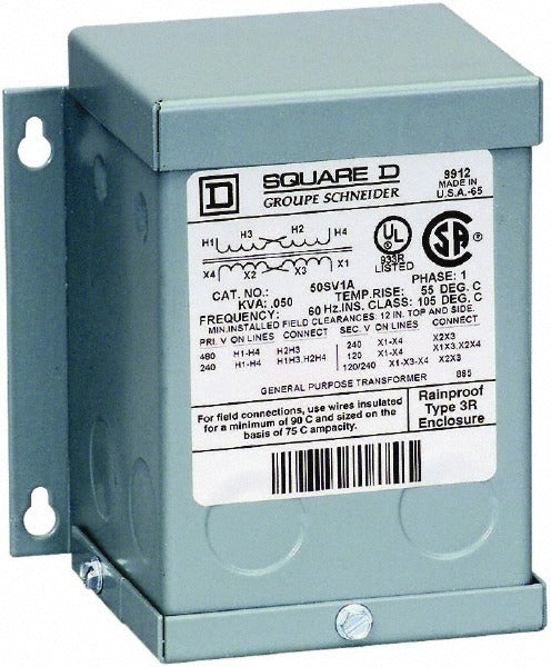 SCHNEIDER ELECTRIC Square D 250SV43B Buck Boost Transformer 0.25 Kva