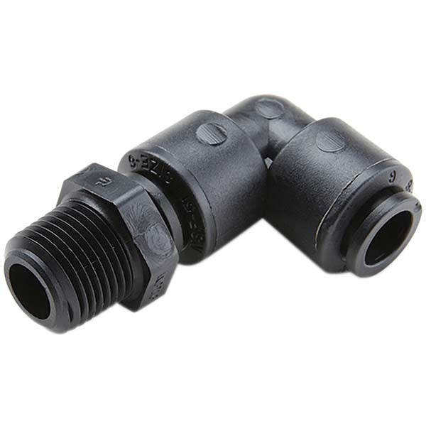 PARKER Parker FB6MES2-HBLK Male Swivel Elbow 3/8in Od 1/8in Nptf