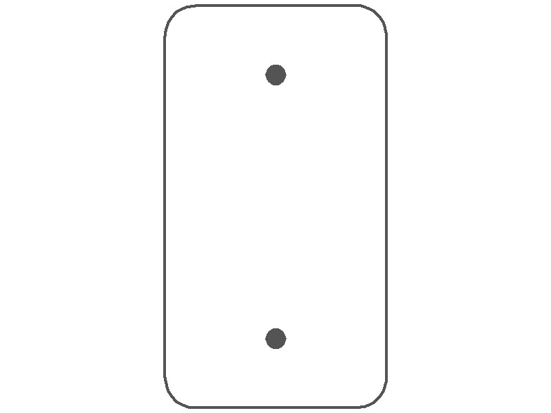 MULBERRY METAL PRODUCTS Mulberry Metal Products 75151 Blank Wallplate 1-Gang Princess Size 5 in x 2.75 in