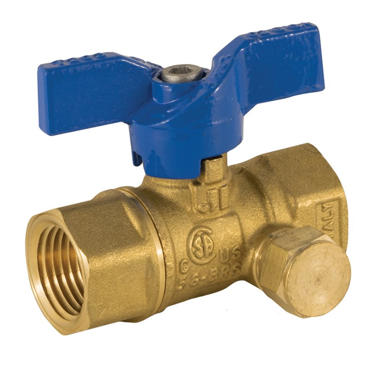 Jomar 102-303 Ball Valve T-203 2 Piece with Side Tap 1/2