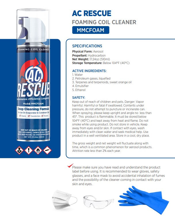 AC Rescue Coil Cleaner - 6 pack