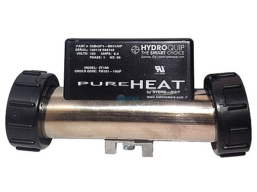 Hydro Quip PH101-10UP Heater Bath H-Q Inline 115v 1.0kW 3ft Cord Plug