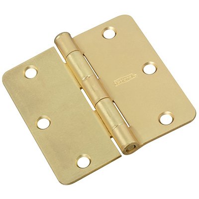 TRUE VALUE N830-332 V512 3 Pack 3.5 Satin Brass Door Hinges