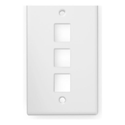 WIREPATH Wirepath PLATE-3-WH 3-port Keystone Wall Plate