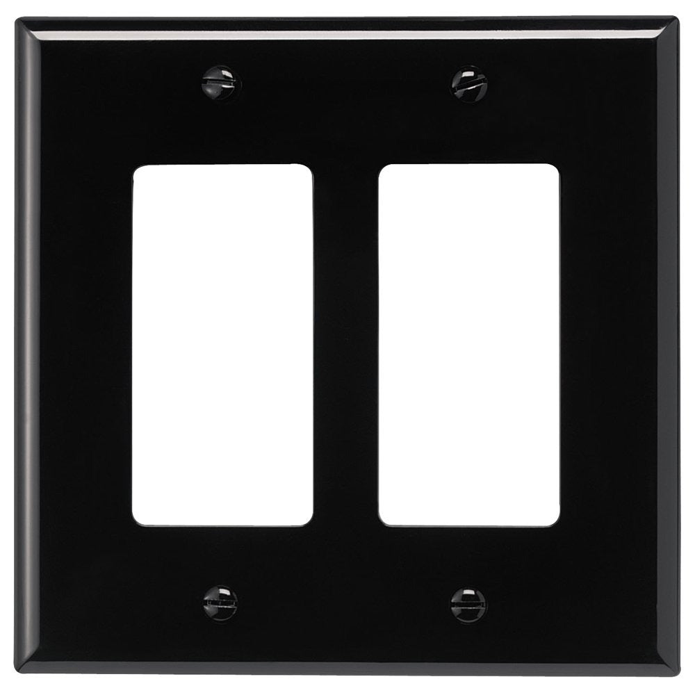 EATON Eaton PJ262BK Decorator Wallplate (2-Gang Mid)