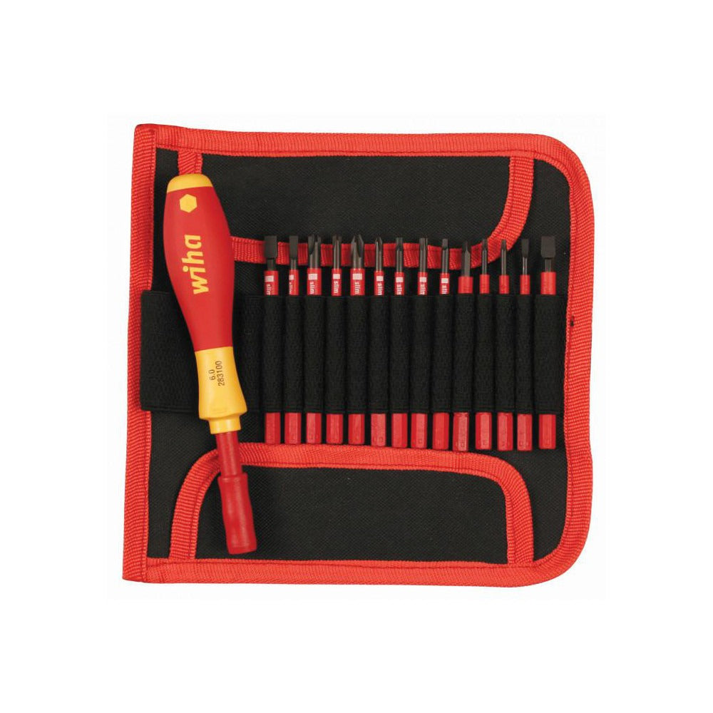 WIHA Wiha 28390 Interchangeable Bit Screwdriver Handle 15 Pc