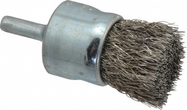 WEILER Weiler 90296 End Brush 1 in Stainless Steel Crimped Wire
