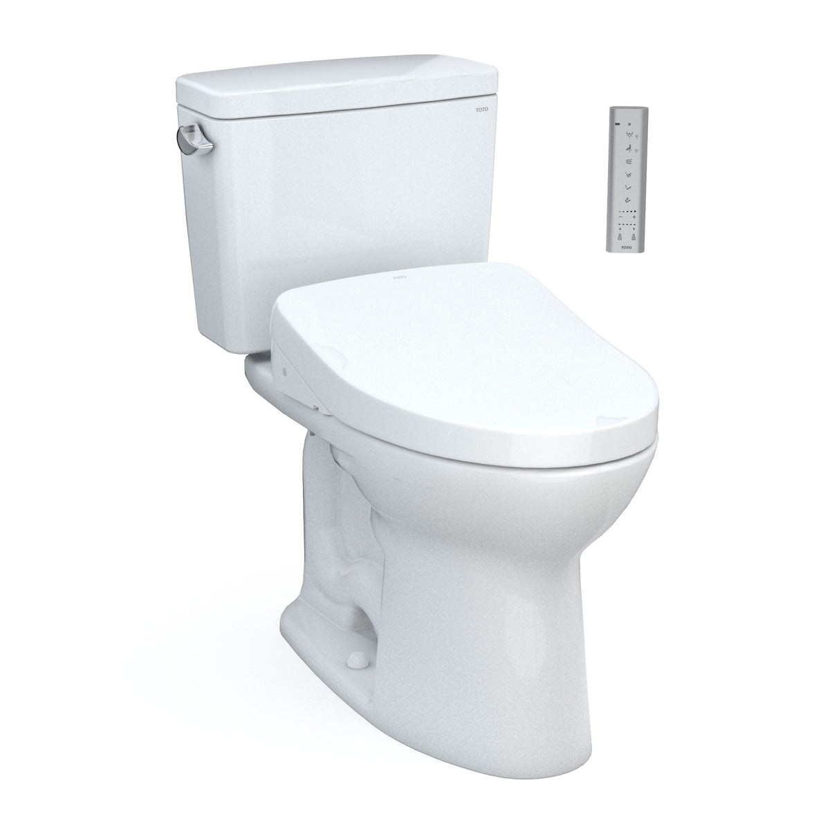 Toto MW7763056CSFGA#01 TOTO® Drake® WASHLET®+ Two-Piece Elongated 1.6 GPF Universal Height TORNADO FLUSH® Toilet with Auto Flush, Cotton White