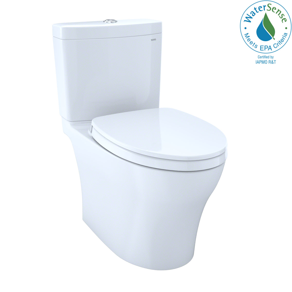 Toto MS446124CEMGN#01 TOTO Aquia IV WASHLET+ Two-Piece Elongated Dual Flush 1.28 and 0.9 GPF Toilet with CEFIONTECT, Cotton White