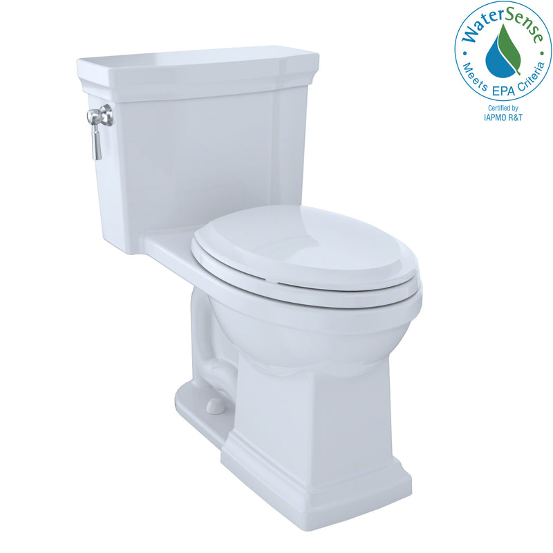 TOTO® Promenade® II 1G® One-Piece Elongated 1.0 GPF Universal Height Toilet with CEFIONTECT, Cotton White - MS814224CUFG