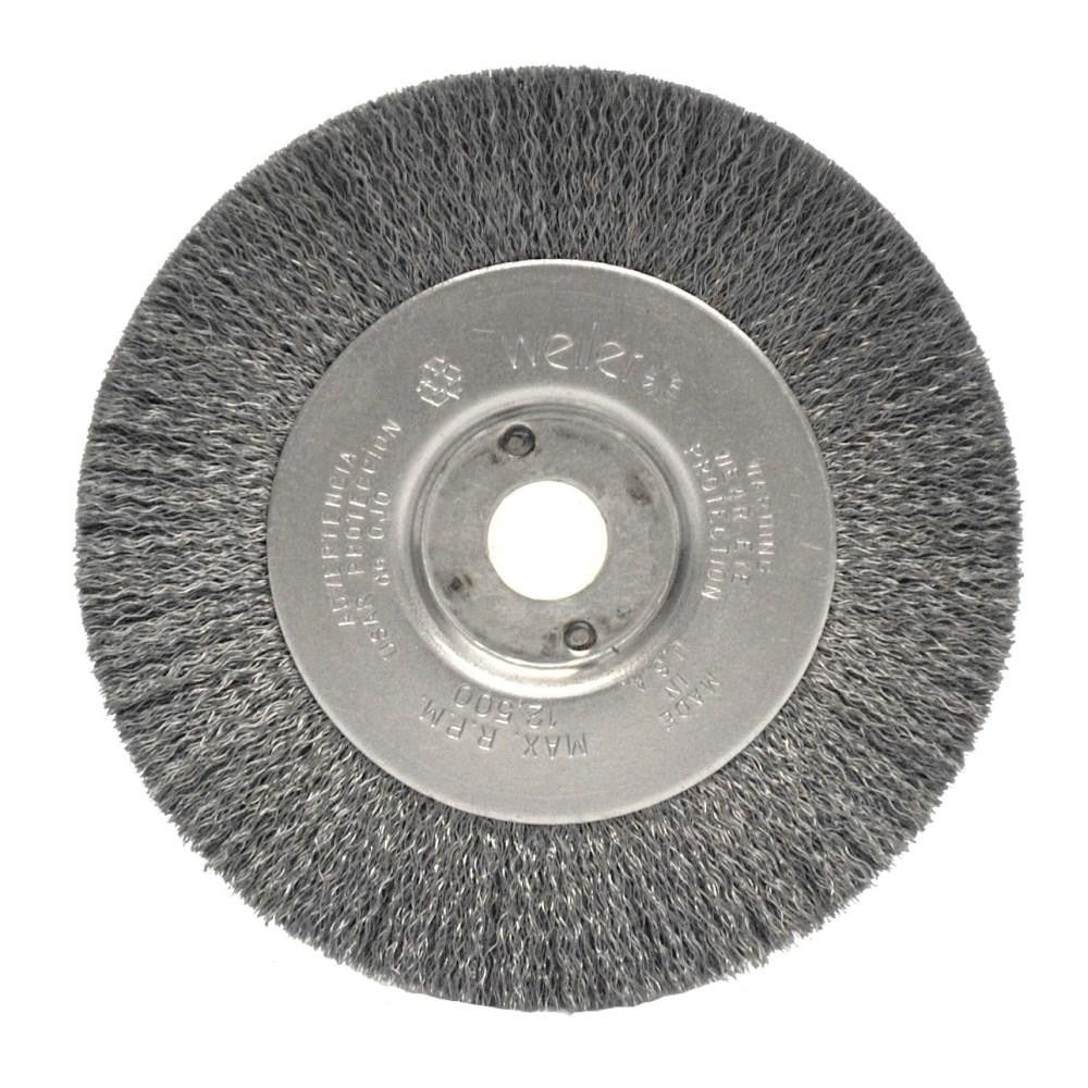 WEILER Weiler 00114 Wheel Brush 4 in Crimped Carbon Steel