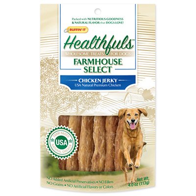 TRUE VALUE 8503 Healthfuls Farmhouse Selects Dog Treats Chicken Jerky 4-oz.