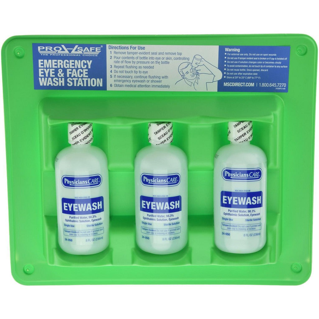 PRO-SAFE Pro-safe 24-308MSC Disposable Eyewash Triple Station 3pk