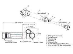 AquaStar ATG101 AquaThunder 2.5 Gunite Jet Body Assembly