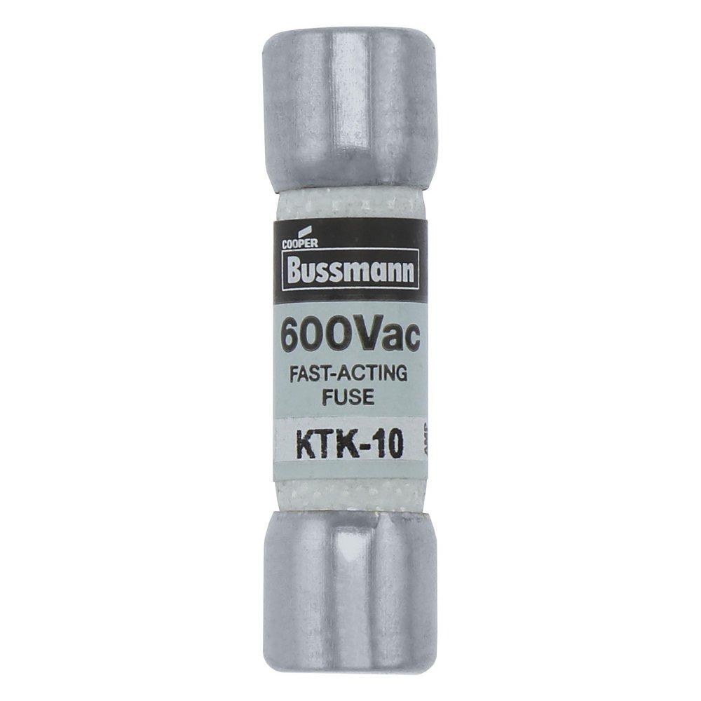 Bussmann KTK-10 Fast Acting Supplemental Fuse 10A 600VAC 100000A