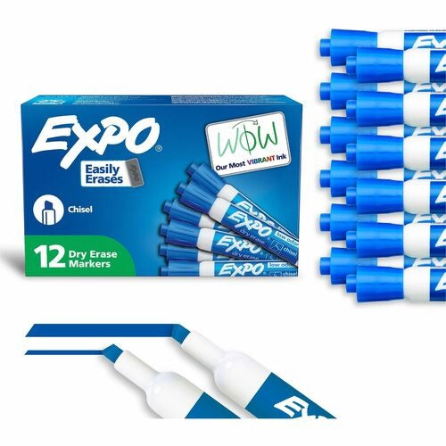 SHARPIE Newell Brands SAN80003A Dry-erase Marker Chisel Tip Blue 12pk