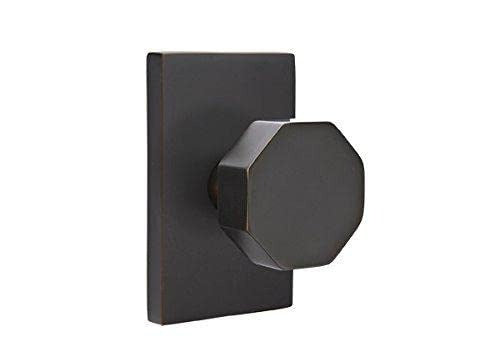 EMTEK Emtek 5112OCTUS19 Passage Set Octagon Knob Flat Black