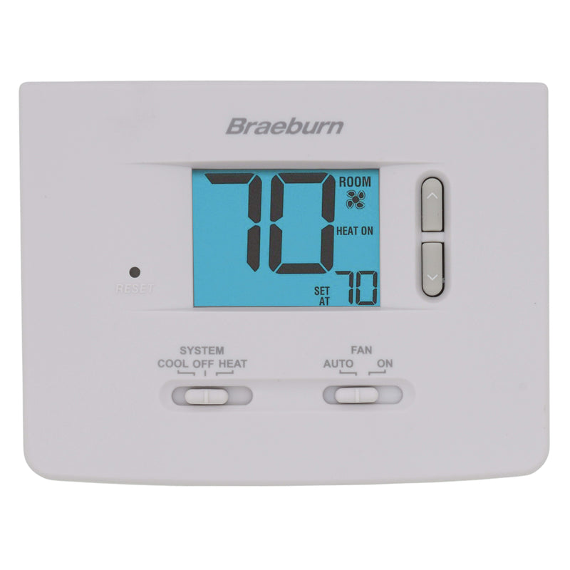 BRAEBURN SYSTEMS 1020NC Single-Stage Dual Powered Thermostat