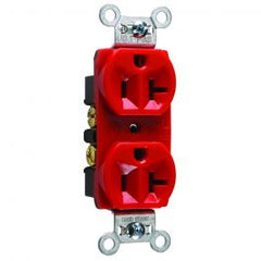 Pass & Seymour CRB5362RED Duplex Straight Blade Receptacle 125 VAC 20 A 2 Poles 3 Wires NEMA 5-20R