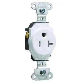 Pass & Seymour TR5351W Receptacle BL STR 125VAC 20A 2 3 WHT