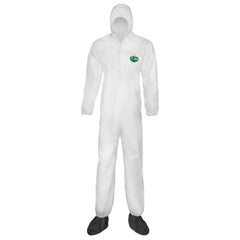 Lakeland CTL414 MicroMax Disposable Coverall 2X-Large White Hooded Elastic CTL414-2XL