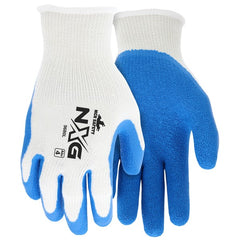 MCR Safety 9680L Flex Tuff Latex Dipped Gloves Large Blue/White