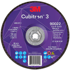 3M Cubitron 7100313551 Cut and Grind Wheel 7 Inch Diameter 36+ Grit