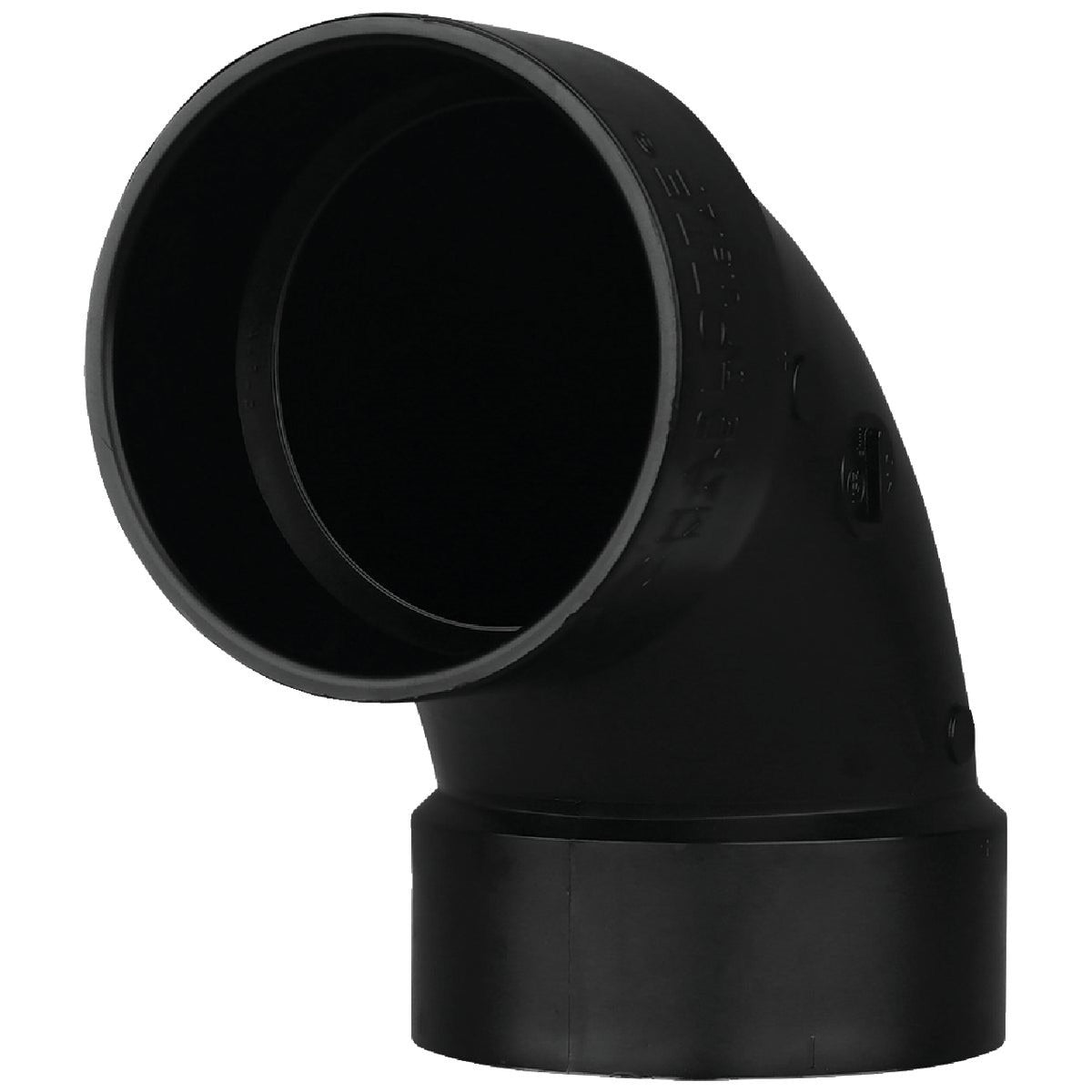 CHARLOTTE PIPE Charlotte Pipe ABS 00300 0800HA 2 In Hub x Hub 90 Deg Sanitary ABS Elbow (1/4 Bend)