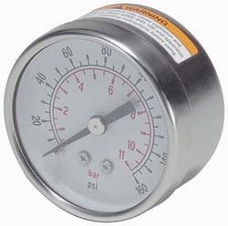 PARKER Parker K4520N14160SS Frl Pressure Gauge 160 Psi
