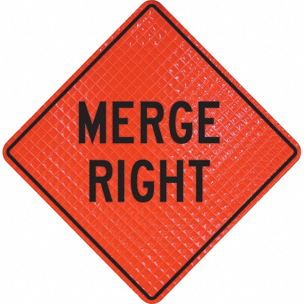 PRO-SAFE Pro-safe 07-800-4044-L Merge Right Traffic Sign 48in