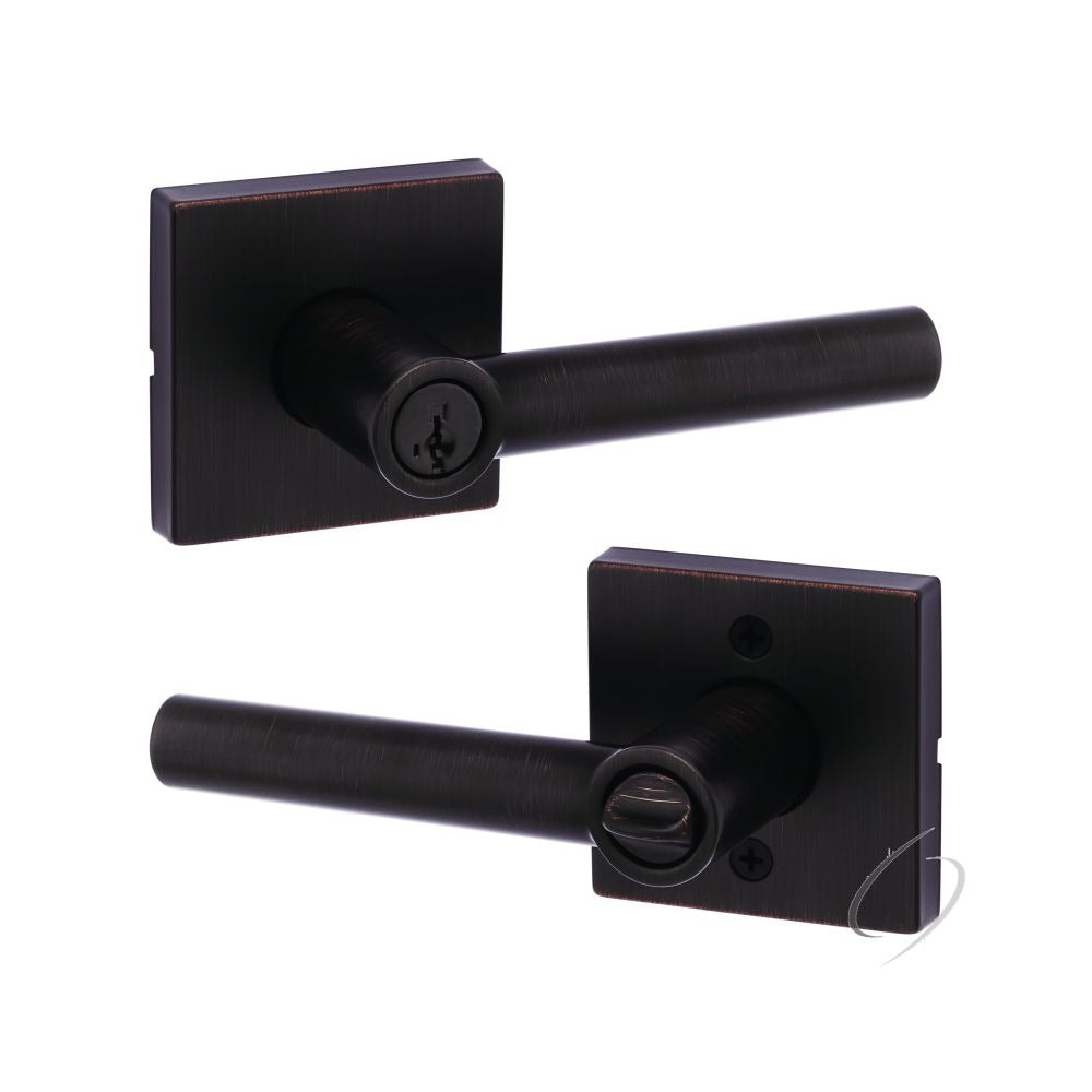 KWIKSET Kwikset 740MILSQT-11PS Milan Entry Lever Smartkey Bronze