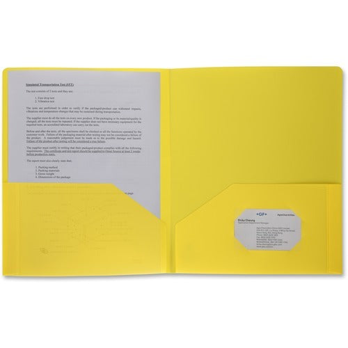 BUSINESS SOURCE Business Source BSN20878 Poly Portfolio Two Pocket Letter