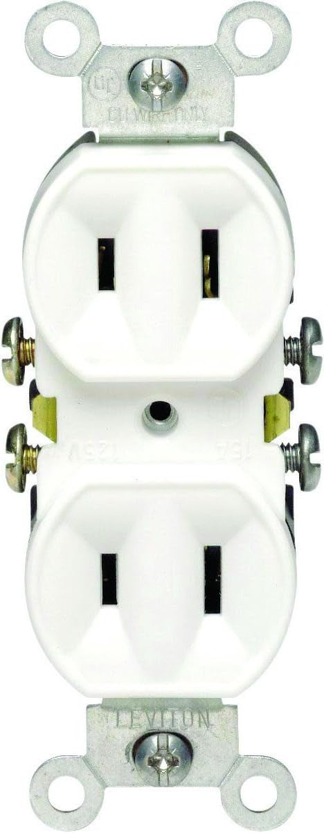 LEVITON Leviton 223-W Duplex Receptacle 15 Amp (10-Pack)