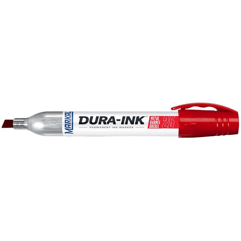 MILWAUKEE Markal 96222 Permanent Ink Marker Medium Chisel Tip Red