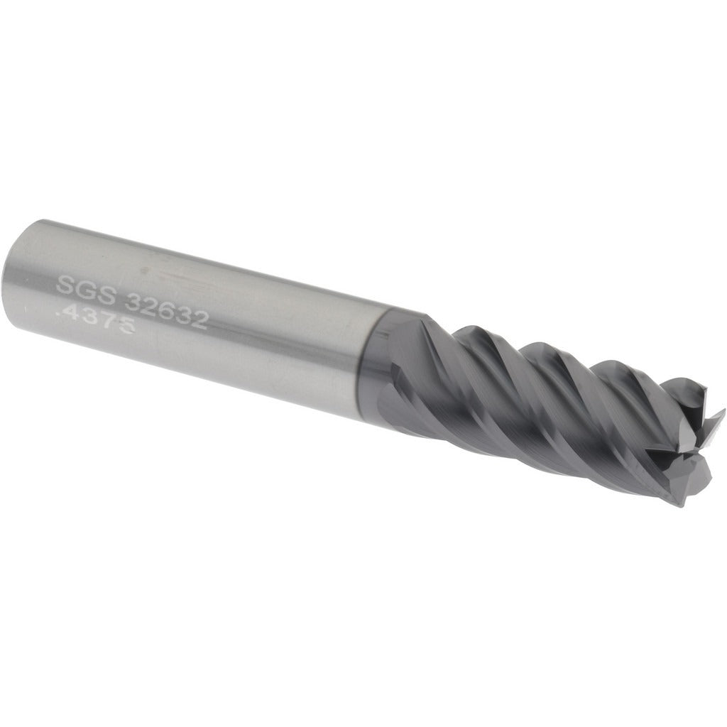 KYOCERA SGS PRECISION TOOLS Sgs 32632 Corner Radius End Mill 7/16 in 5 Flute Altin