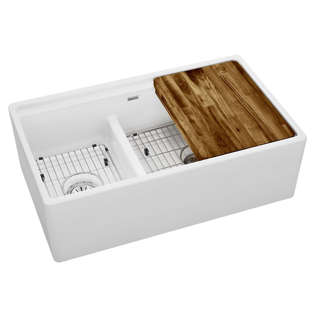 BSC PREFERRED Bsc Preferred F23320CBWHC Fireclay Farmhouse Workstation Sink