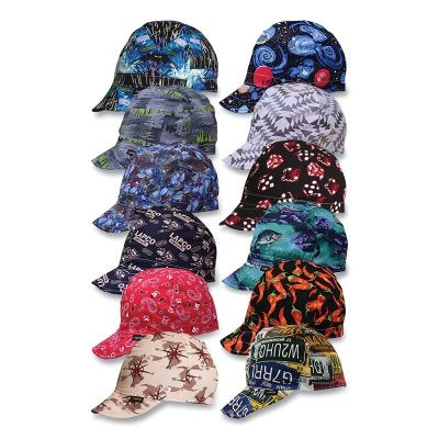 LAPCO C-8 High Crown Welding Cap Size 8 Assorted Prints 4-Panel