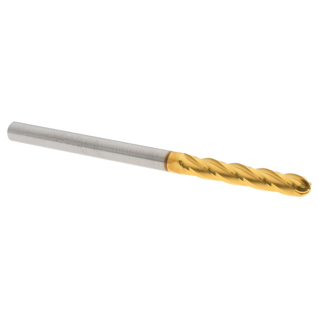 HERTEL Hertel E6062012 Ball End Mill 0.1875 in 4 Flute Carbide Tin